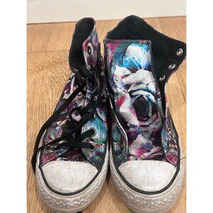 Converse Chuck Taylor All Star High Top Floral Print Shoes Women 8 Men 6 Multico